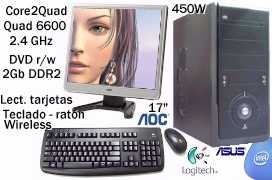 Фотоий: надувательство компьютеры офиса INTEL - NUEVO PC + MONITOR : CORE 2 QUAD 6600, 2GB,500GB H