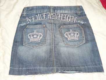 Фотоий: надувательство одежда женщины - MISS CHIC - JUPE JEANS