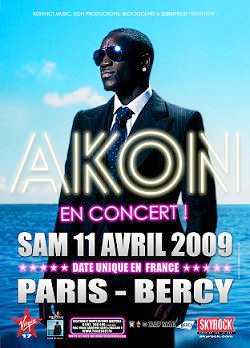 Фотоий: надувательство билеты согласия PLACE CONCERT AKON 11 AVRIL 2009 DATE UNIQUE EN FR - PALAIS OMNISPORTS DE PARIS BERCY