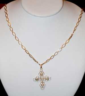 Фотоий: надувательство Jewels женщины - CATENA CON CROCE ORO 750