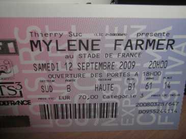 Фотоий: надувательство билеты согласия PLACE DE CONCERT MYLENE FARMER - PARIS