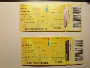 Фотоий: надувательство билеты согласия CONCERTO SIMPLY RED, MILANO, 17/05/2009 - MILANO