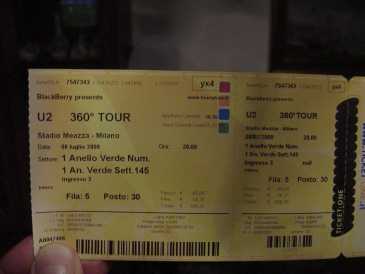 Фотоий: надувательство билеты согласия U2  360 TOUR - STADIO  MEAZZA  MILANO