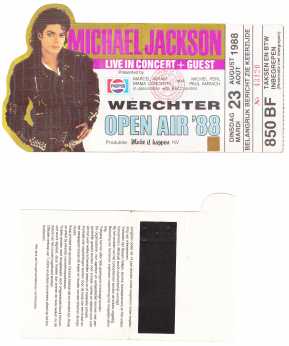 Фотоий: надувательство билеты согласия CONCIERTO MICHAEL JACKSON - LOND 1988