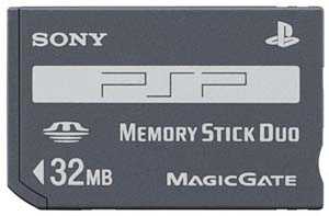 Фотоий: надувательство видео- игры SONY - CARTE MEMOIRE PSP 32MB