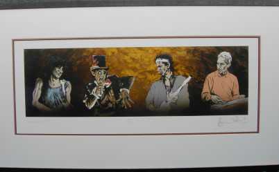Фотоий: надувательство картины и чертежи RONNIE WOOD LITHO, VOODOO 4 (II)