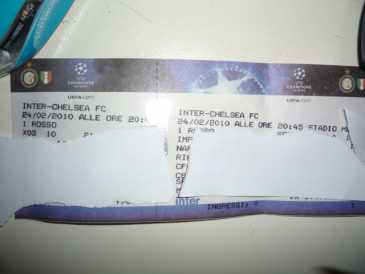 Фотоий: надувательство билеты согласия MATCH CHAMPIONS LEAGUE INTER - CHELSEA 24/02/2010 - STADIO SAN SIRO