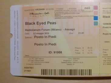 Фотоий: надувательство билеты согласия BLACK EYED PEAS - MILANO MEDIOLANUM FORUM
