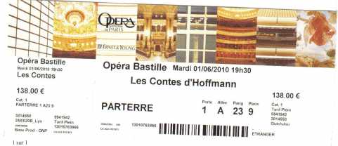 Фотоий: надувательство билеты согласия LES CONTES D'HOFFMANN - PARIS, OPERA BASTILLE