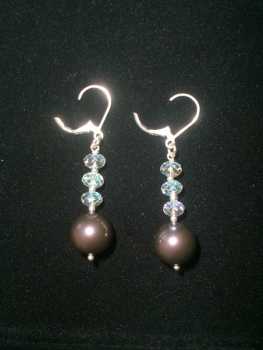 Фотоий: надувательство Jewels женщины - ARGENTO 925 - CRISTALLI SVAROWSKY - PERLA SVAROWSK - ORECCHINO CON SVAROWSKY