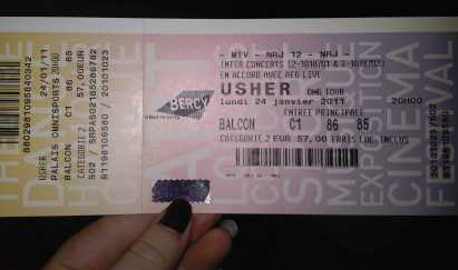 Фотоий: надувательство билеты согласия CONCERT USHER - PALAIS OMNISPORT PARIS BERCY