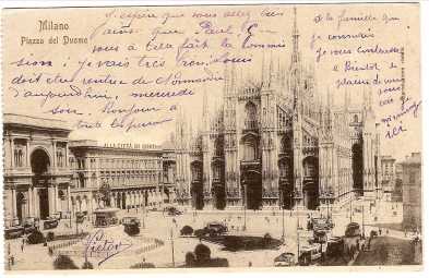 Фотоий: надувательство штемпеля/почтовые карточки MILANO