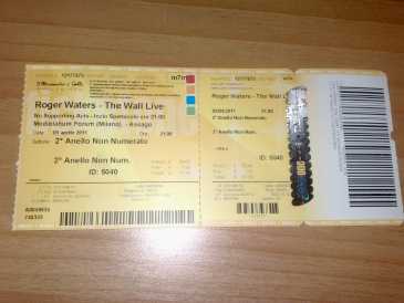 Фотоий: надувательство билеты согласия 2 BIGLIETTI ROGER WATERS - THE WALL LIVE 5 APRILE - MILANO