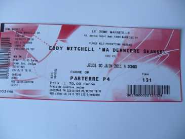 Фотоий: надувательство билеты согласия EDDY MITCHELL AU DOME LE 30 JUIN 2011 - MARSEILLE