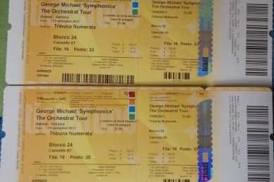 Фотоий: надувательство билеты согласия GEORGE MICHAEL VERONA 13/9/11 - VERONA