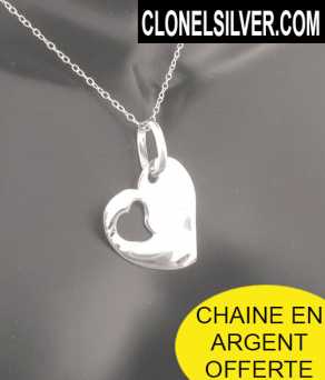 Фотоий: надувательство Jewels женщины - PENDENTIF COEUR ARGENT FANTAISIE 25,00EUR - PENDENTIF GRAND COEUR CHAINE ARGENT OFFERTE