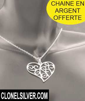 Фотоий: надувательство Jewels женщины - PENDENTIF COEUR FORGE ARGENT 23,00EUR - BIJOU COEUR FORGE PENDENTIF