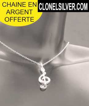 Фотоий: надувательство Jewels женщины - PENDENTIF NOTE DE MUSIQUE 15,00EUR - PENDENTIF CLE DE SOL EN ARGENT + CHAINE ARGENT