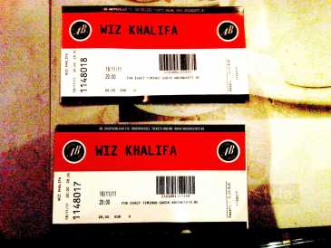 Фотоий: надувательство билеты согласия WIZ KHALIFA - BRUXELLES