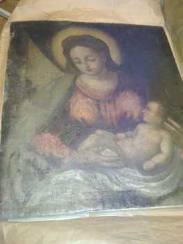 Фотоий: надувательство картины и чертежи MADONNA CON BAMBINO