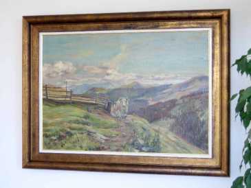 Фотоий: надувательство картины и чертежи MONTEE A L´ALPAGE HUILE S/TOILE D´ALBERT HUNNEMAN