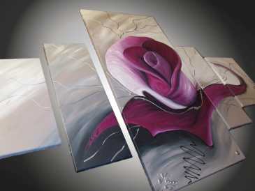 Фотоий: надувательство картины и чертежи TABLEAUX ABSTRAIT CONTEMPORAIN ROSE