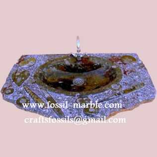 Фотоий: надувательство украшение LAVABO EN MARBRE FOSSILISE - LAVABO EN MARBRE FOSSILISE