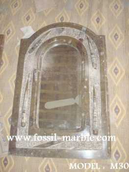 Фотоий: надувательство украшение MIROIR EN NATURAL MARBRE FOSSILISE - MIROIR EN MARBRE FOSSILISE