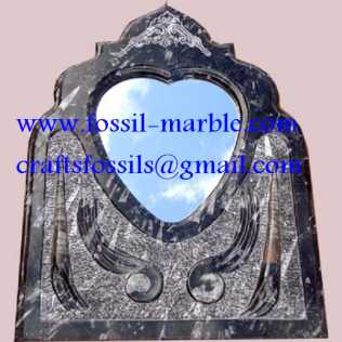 Фотоий: надувательство украшение MIROIR EN NATURAL MARBRE FOSSILISE ERFOUD - MIROIR EN MARBRE FOSSILISE RISSANI