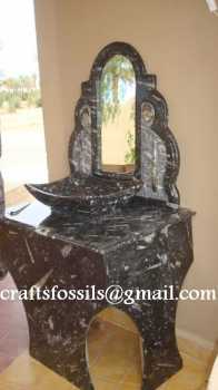 Фотоий: надувательство украшение LAVABO NOIR EN MARBRE FOSSILISE RISSANI - LAVABO NOIR EN MARBRE FOSSILISE ERFOUD