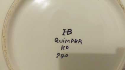 Фотоий: надувательство керамика ASSIETTE HENRIOT QUIMPER