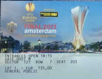Фотоий: надувательство билеты спорта FINAL EUROPE LEAGUE - AMSTERDAM