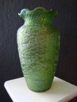Фотоий: надувательство стеклянные предметы ART NOUVEAU VASE LOETZ AUSTRIA