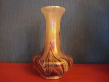 Фотоий: надувательство стеклянные предметы ART NOUVEAU VASE KRALIK AUSTRIA