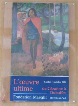 Фотоий: надувательство фотоие/плакаты AFFICHE FONDATION MAEGHT 1989 < L'OEUVRE ULTIME >