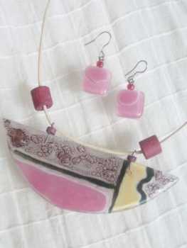 Фотоий: надувательство Jewels женщины - PINTADO A MANO - CONJUNTO VITROFUSION