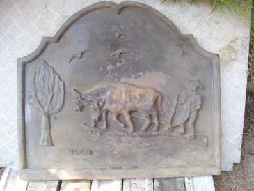Фотоий: надувательство другие предметы искусствоа PLAQUE DE CHEMINEE LABOUREUR