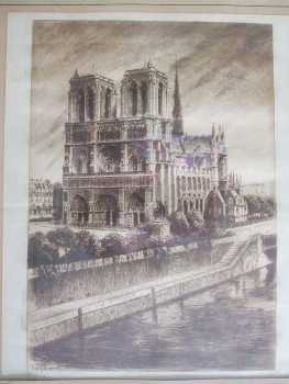 Фотоий: надувательство картины и чертежи NOTRE-DAME DE PARIS