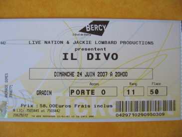 Фотоий: надувательство билеты согласия IL DIVO 24 JUNE 2007 WORLD TOUR CONCERT - PARIS BERCY