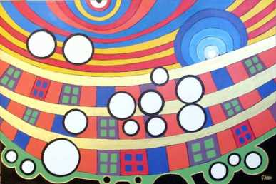 Фотоий: надувательство картины и чертежи HUNDERTWASSER - OMAGGIO ALL' ARTISTA