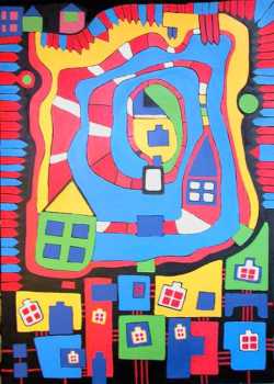 Фотоий: надувательство картины и чертежи OMAGGIO A HUNDERTWASSER