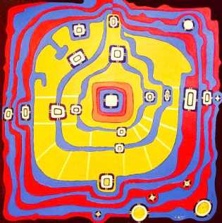 Фотоий: надувательство картины и чертежи OMAGGIO A HUNDERTWASSER