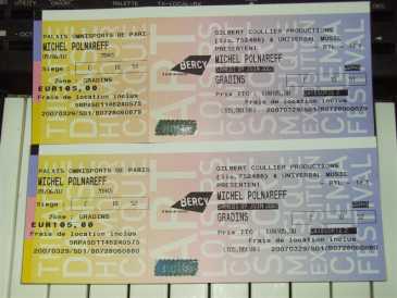 Фотоий: надувательство билеты согласия MICHEL POLNAREFF LE 9 JUIN - PARIS BERCY