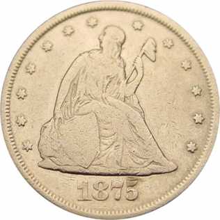Фотоий: надувательство монетки MONEDA DE 1875 DE 25 CENTAVOS DE E.U.A