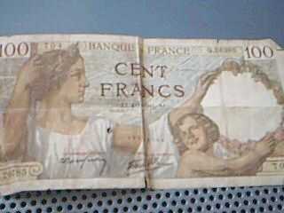 Фотоий: надувательство монетки ANCIENS BILLETS DE 50,100 ET 1000 FRANCS FRANCAIS