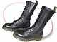 Фотоий: надувательство ботинки женщины - DR.MARTENS 14 TROUS AVEC ZIP - NOIR