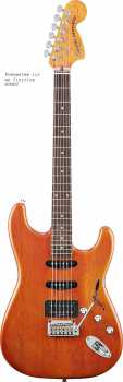Фотоий: надувательство гитары и другие аппаратуры шнура SQUIER - STRATOCASTER DELUXE SERIES SATIN TRANS HSS