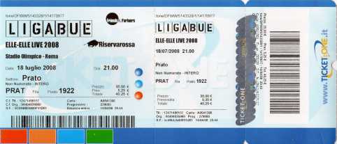 Фотоий: надувательство билеты согласия CONCERTO LIGABUE 18-LUGLIO!!!!! - ROMA STADIO OLIMPICO