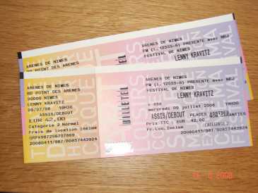 Фотоий: надувательство билеты согласия LENNY KRAVITZ ET ASA - ARENES DE NIMES